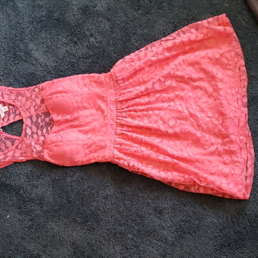 Pink lace dress